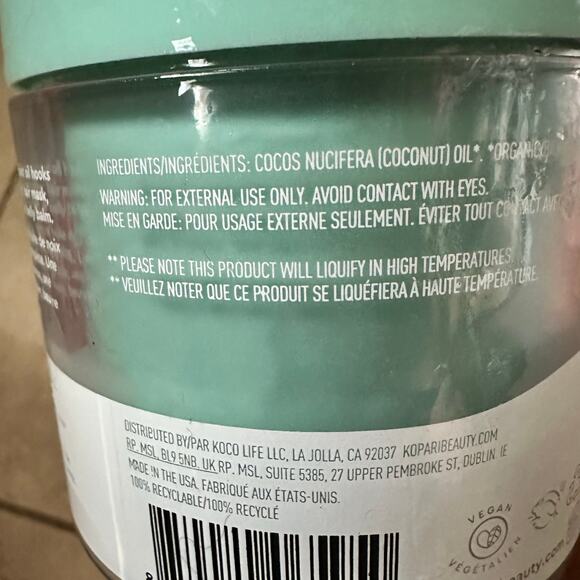 Kopari ORGANIC Coconut Melt 5.1 oz All Purpose Skin Moisturizer 100% Unrefined - Picture 2 of 7